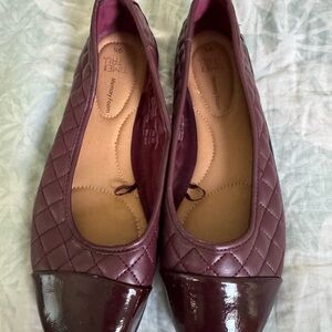 Time and Tru Purple Quilted Flats